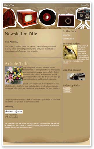 Antique Email Marketing Template