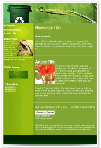 Green Email Marketing Template